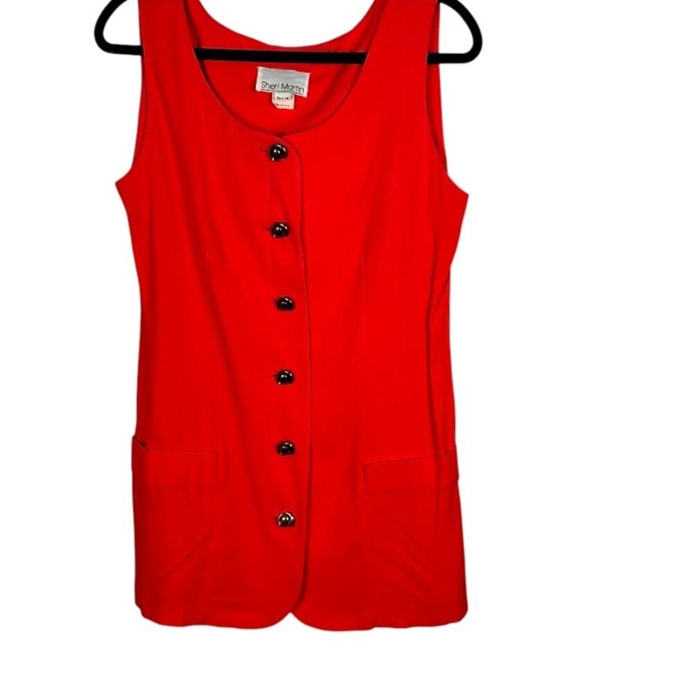 Stunning Sheri Martin Vintage Coral Red Dress Size 10